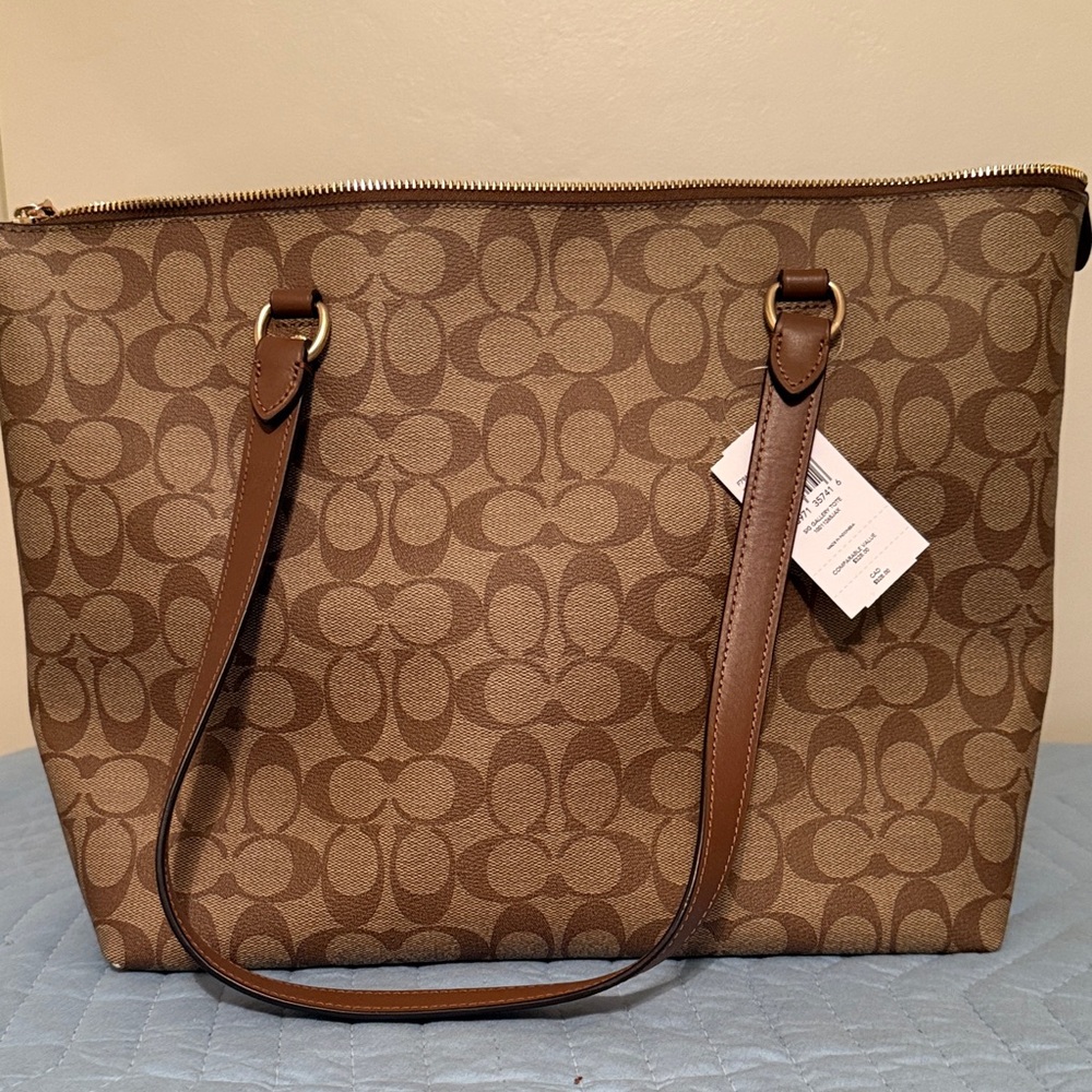 Coach Brown Signature Tote Bag